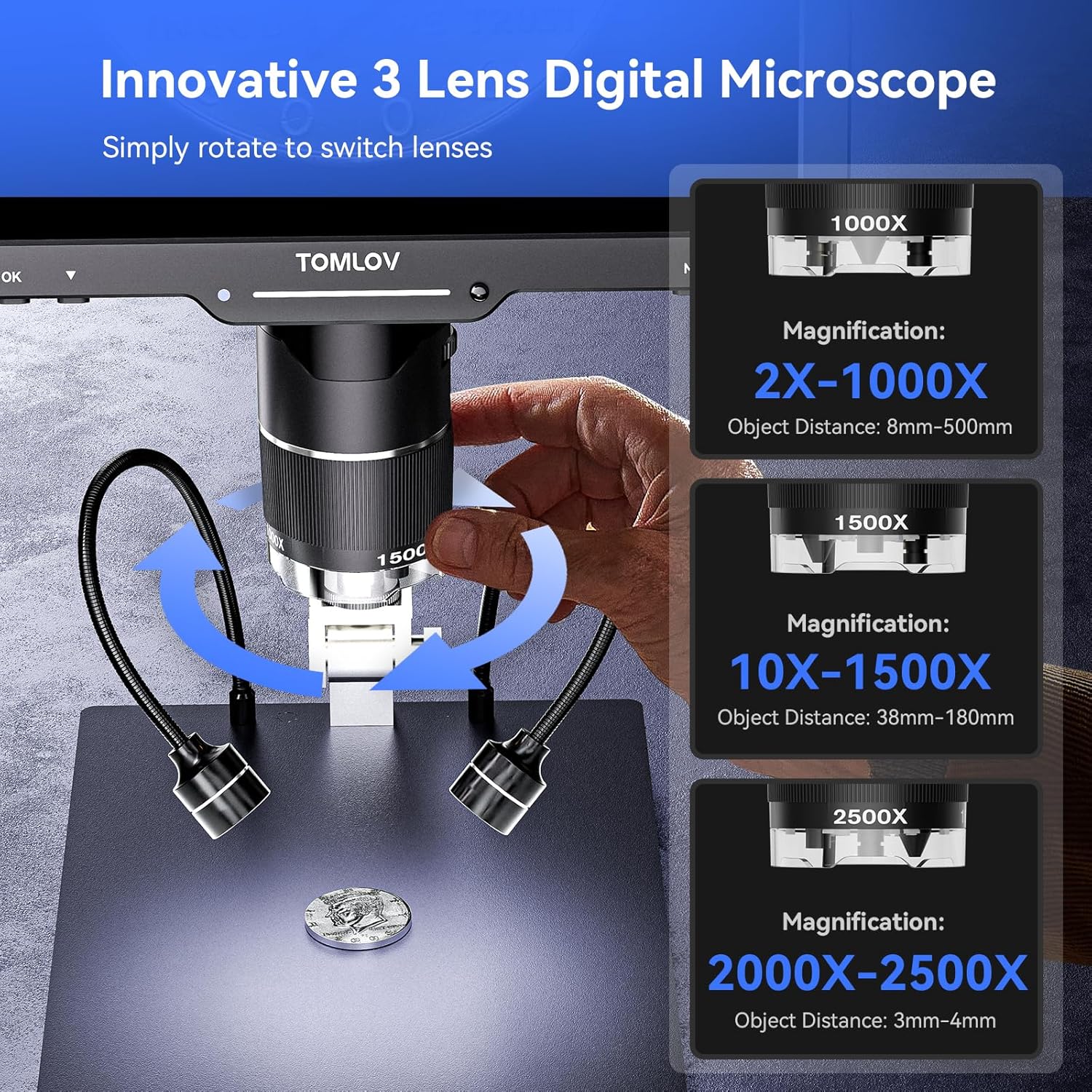 Microscopio Digitale TOMLOV a  - Diy Electronics Microscope recensione e prezzo